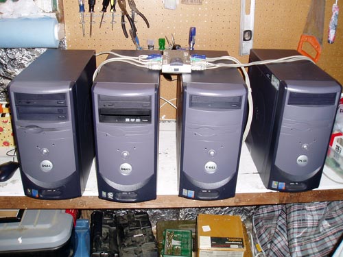 Ubuntu computers being formatted in my garage