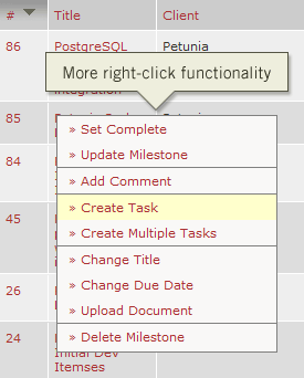 More right-click functionality