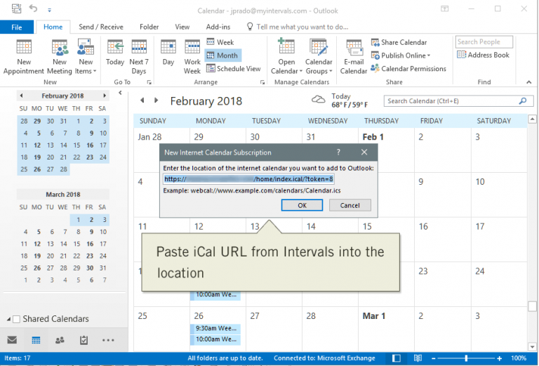 import ical to outlook 2016