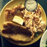 Fried catfish and chipotle slaw