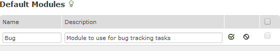 Creating a default bug module