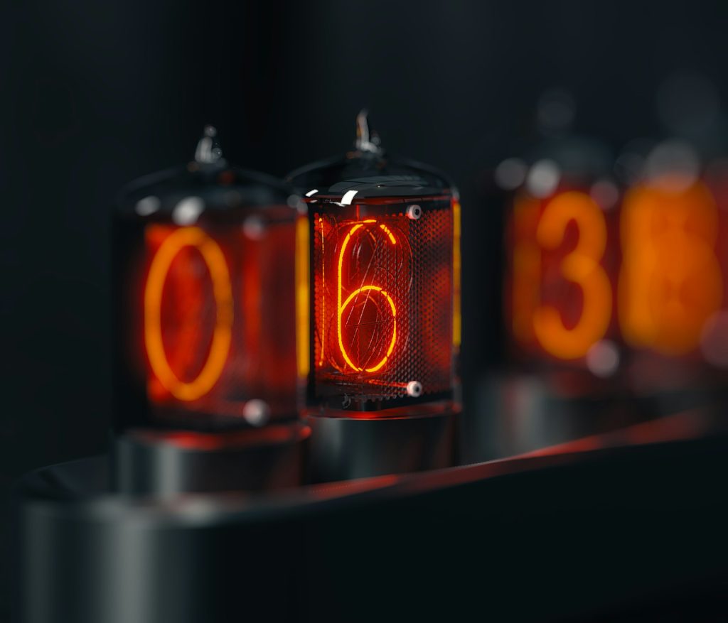 A clock made from nixie tubes